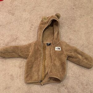 The North Face Tan Fleece Baby Hoodie size 12-18months